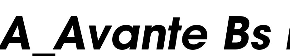 A_Avante Bs Extra Bold Italic Yazı tipi ücretsiz indir